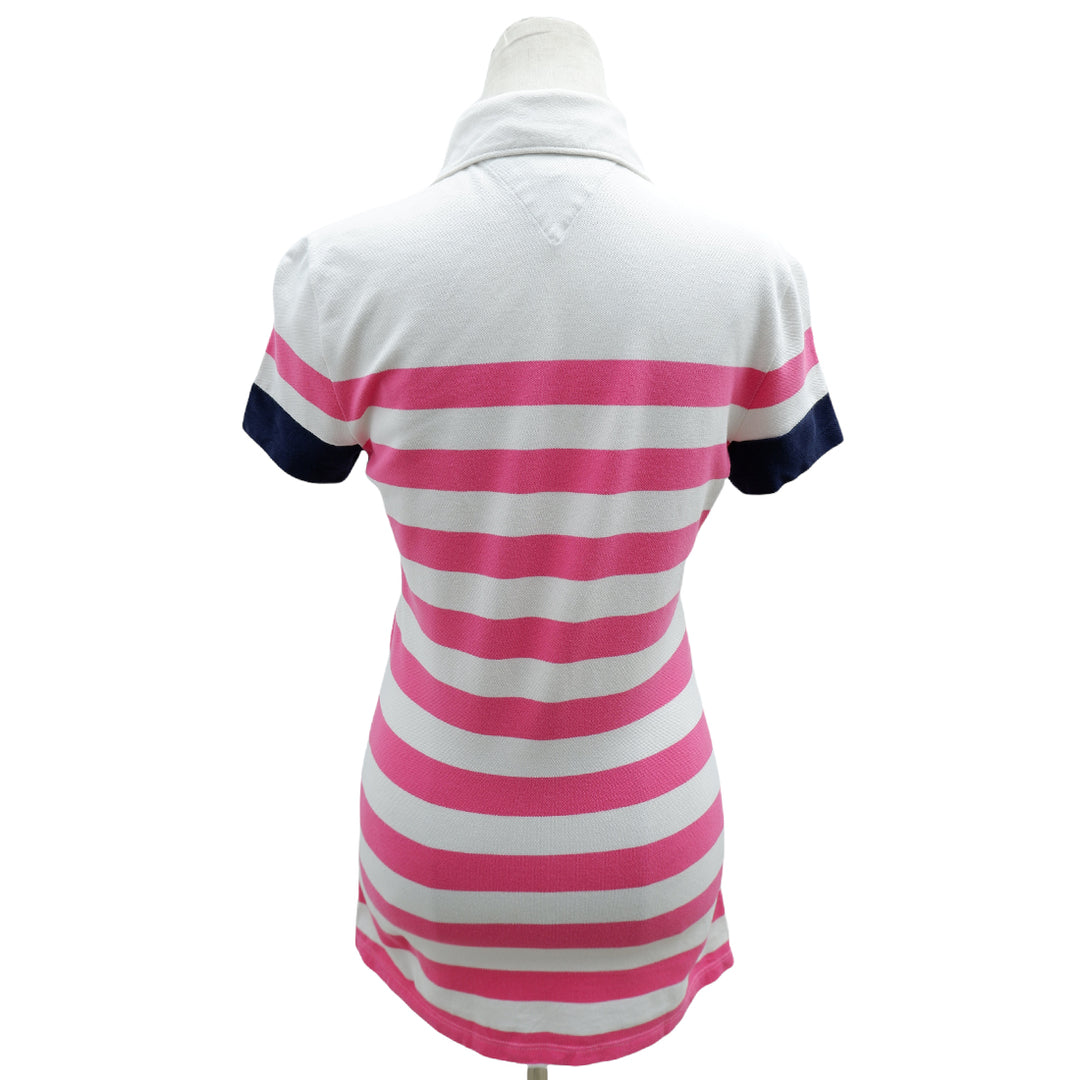 Ladies Striped Tommy Collar T-Shirt