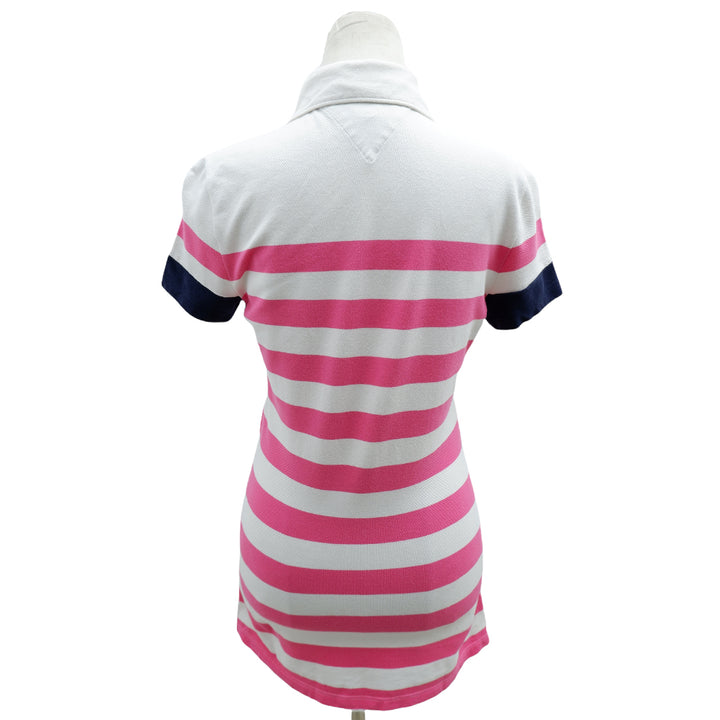 Ladies Striped Tommy Collar T-Shirt