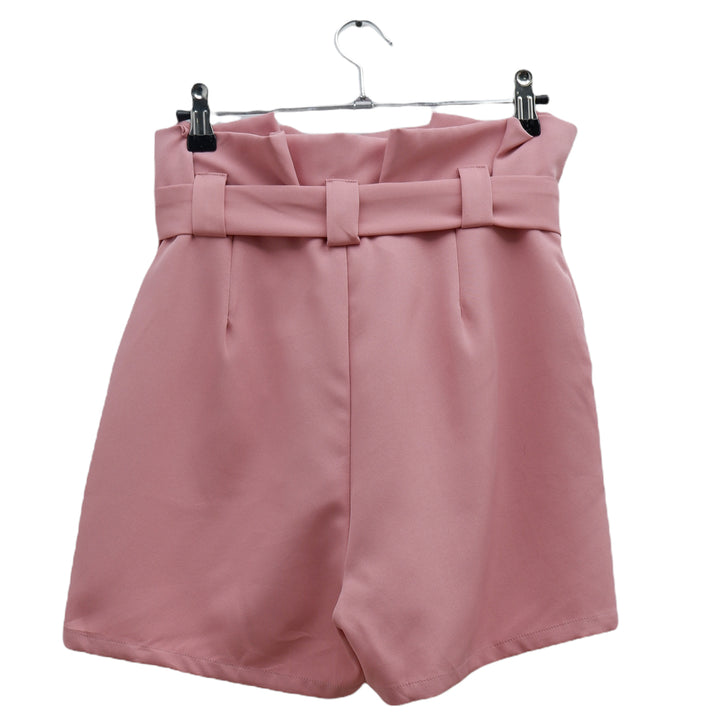 Ladies Belted Paper Bag Shorts