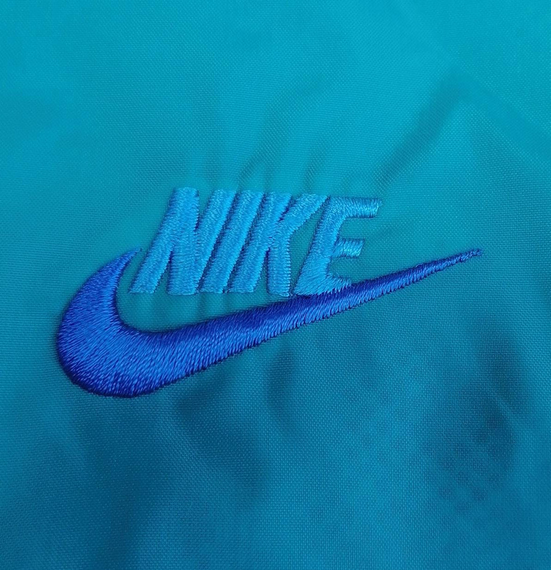 1990S Nike Tri Colored Blue Windbreaker Grey Tag Jacket