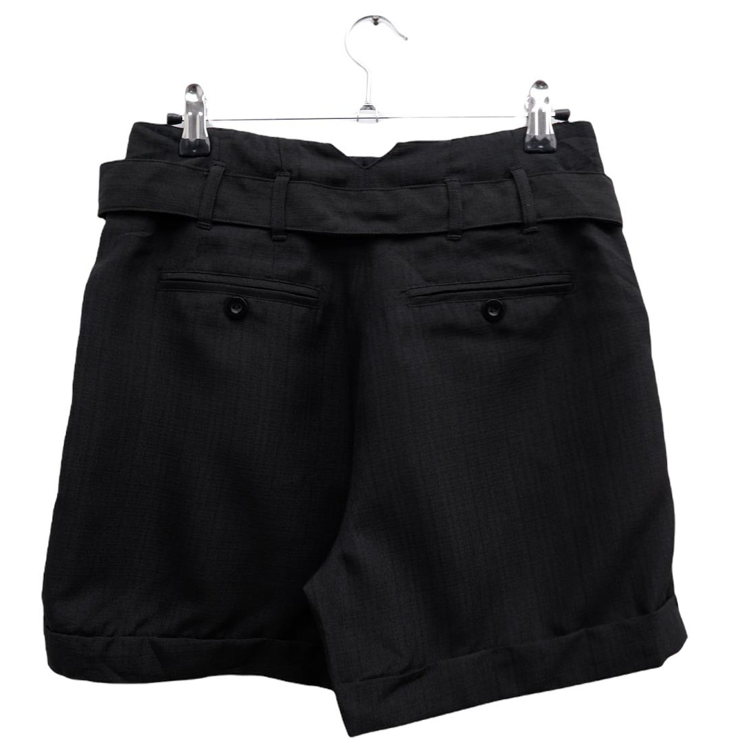 Ladies Black Dotti Belted Shorts