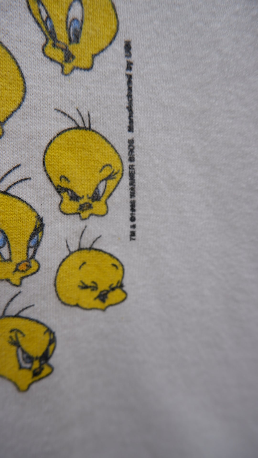 Vintage Mens 1998 Looney Tunes Tweety Bird White T-Shirt