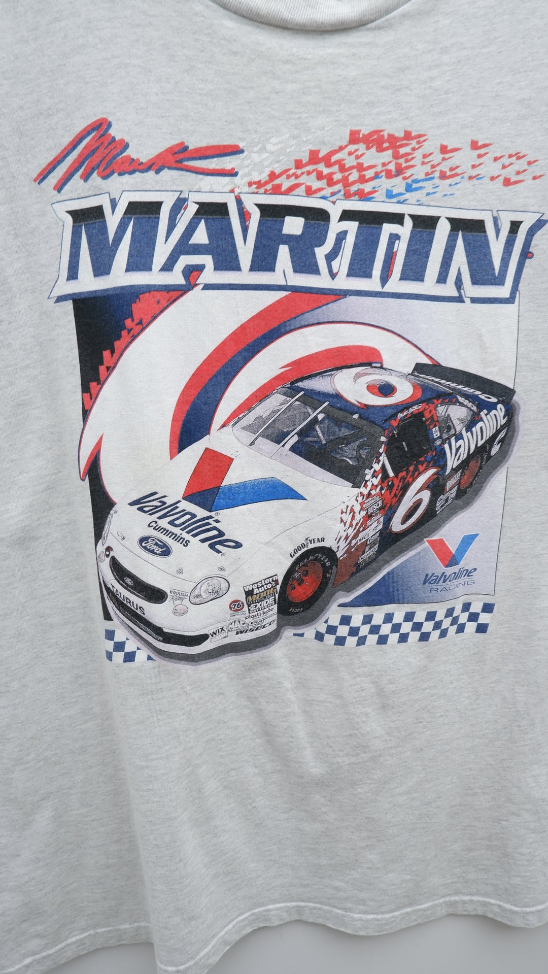 Mark Martin Valvoline Racing Vintage Hanes Racing T-Shirt, Made in USA