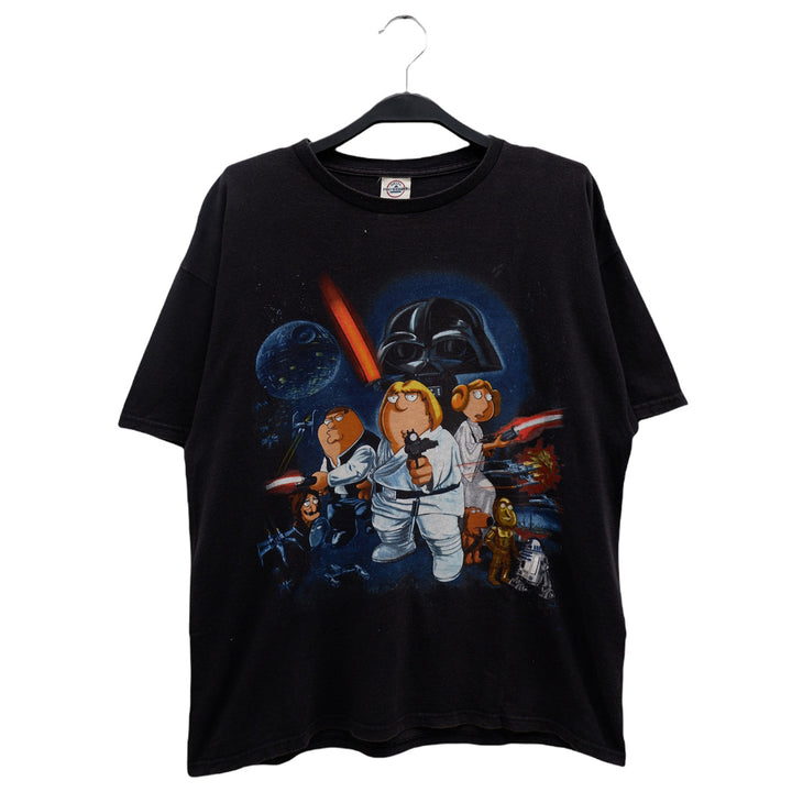 Family Guy Star Wars Vintage Delta Pro Weight Graphic T-Shirt