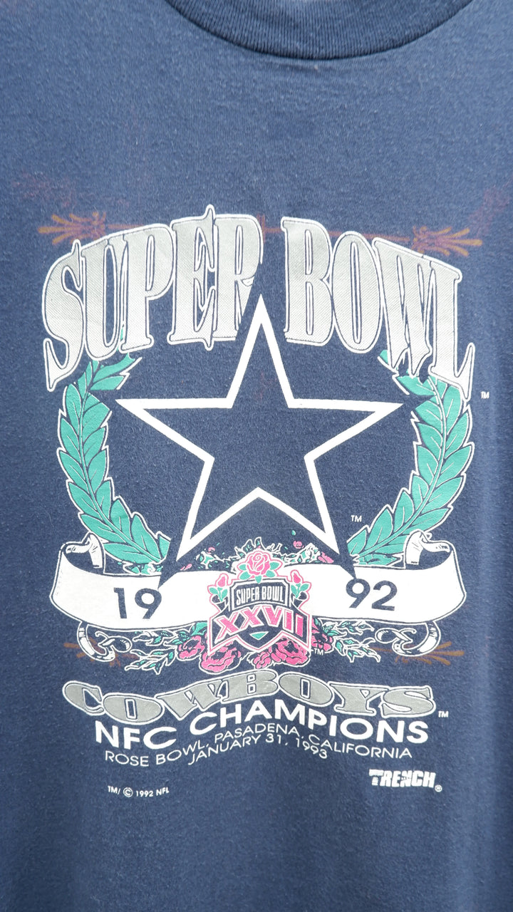 1992 NFL Dallas Cowboys Super Bowl Champions VNTG Single Stitch T-Shirt Made In USA