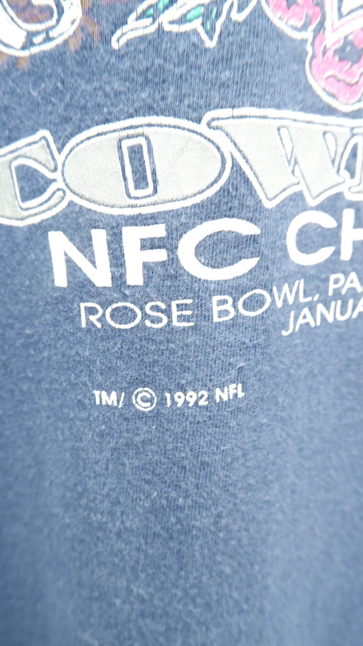 1992 NFL Dallas Cowboys Super Bowl Champions VNTG Single Stitch T-Shirt Made In USA