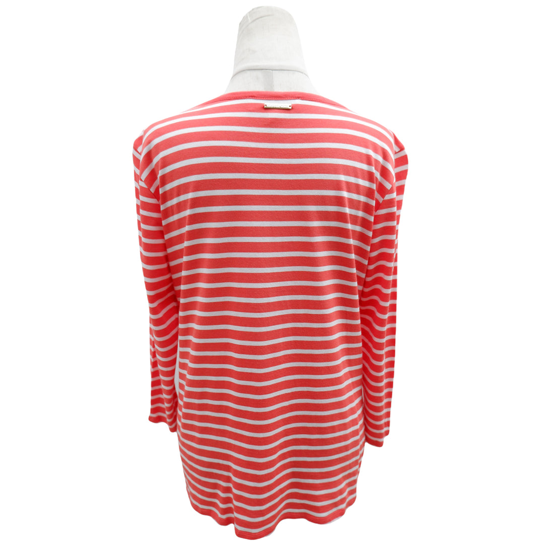Ladies Michael Kors Stripe Long Sleeve T-Shirt