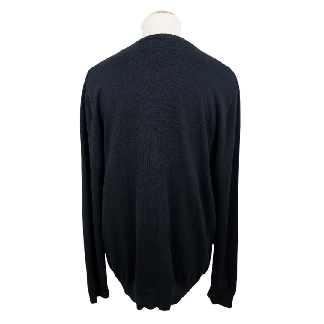 Mens Old Navy Argyle V-Neck Long Sleeve Black Sweater
