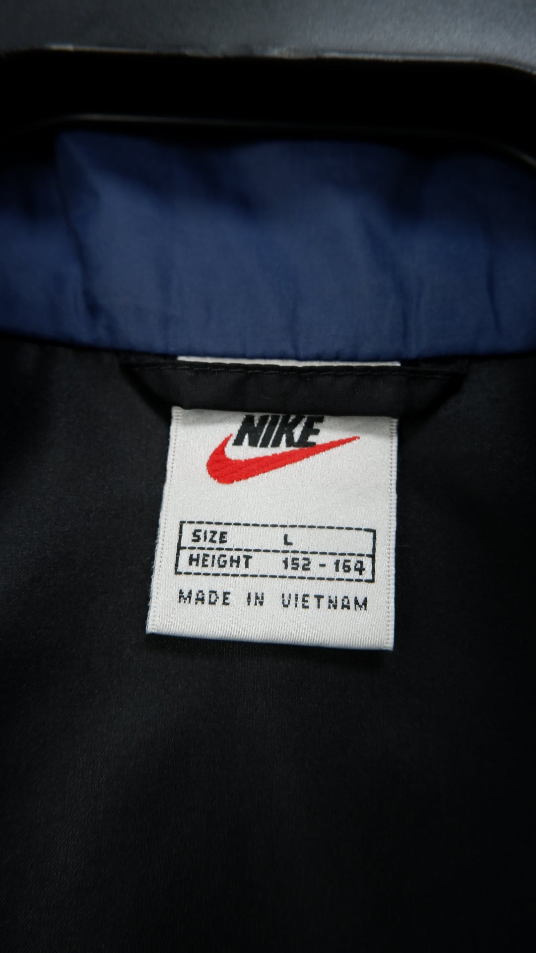 Youth Boys Embroidered Nike Logo Full Zip Vintage Windbreaker Jacket
