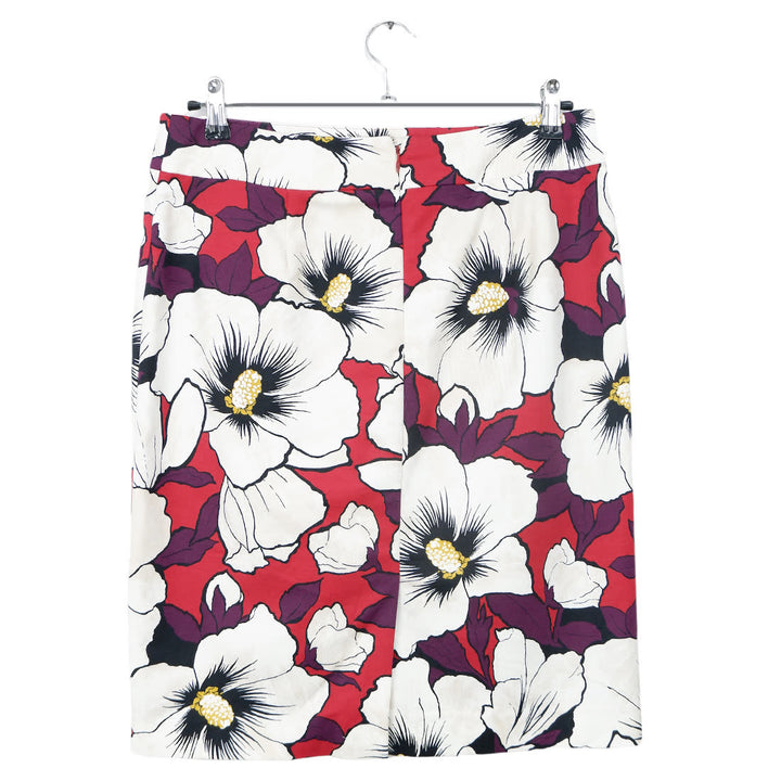 Ladies Ann Taylor Floral Print Midi Skirt