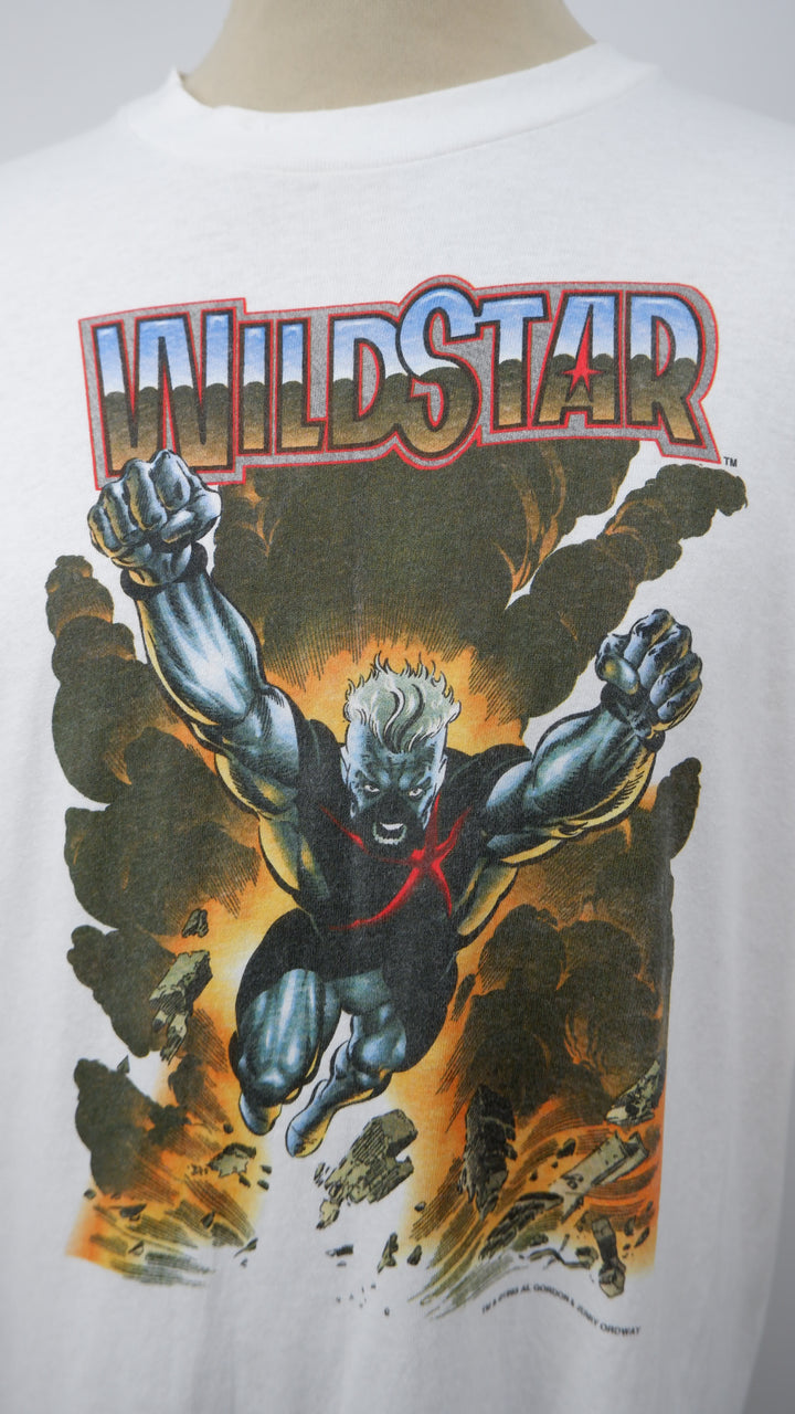 Vintage 1993 Wild Star Comic Single Stitch T-Shirt Hanes Tag Made In USA