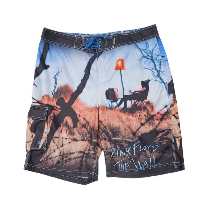 Dragonfly Pink Floyd The Wall All Over Print VNTG Board Shorts Made In USA