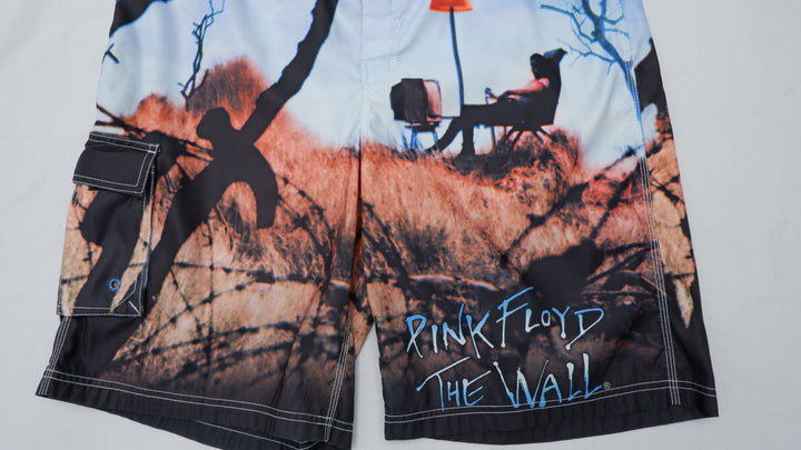 Dragonfly Pink Floyd The Wall All Over Print VNTG Board Shorts Made In USA