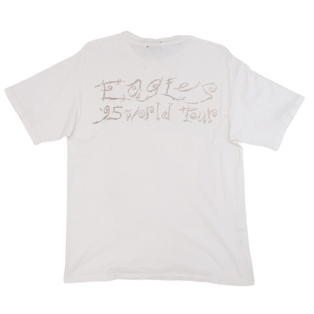 95 Eagles World Tour Single Stitch VNTG T-Shirt Made In USA Giant Tag