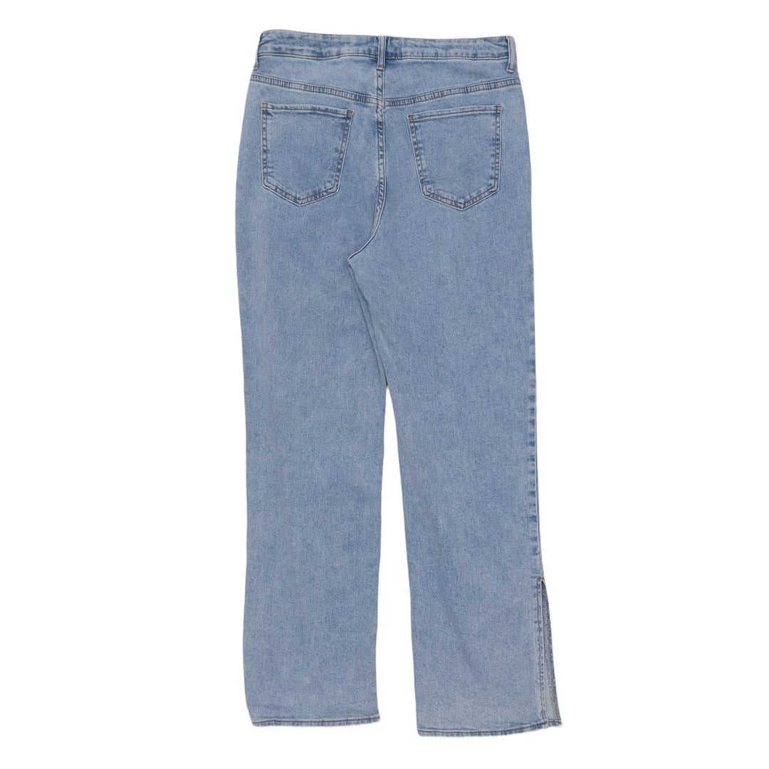 Ladies  S.O.N.G Button Fly Straight Denim Pants