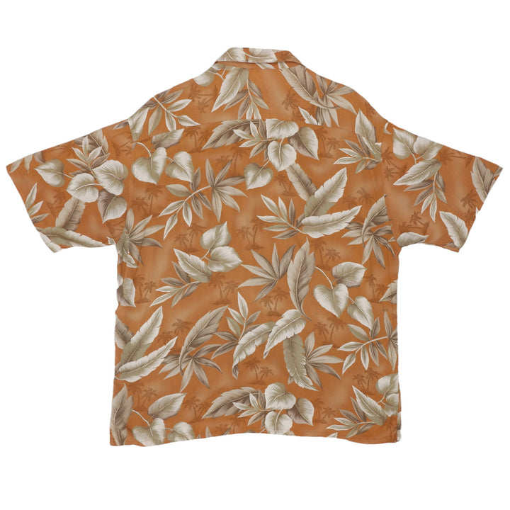 Mens Campa Moda Leaf Printed Hawaiian Shirt