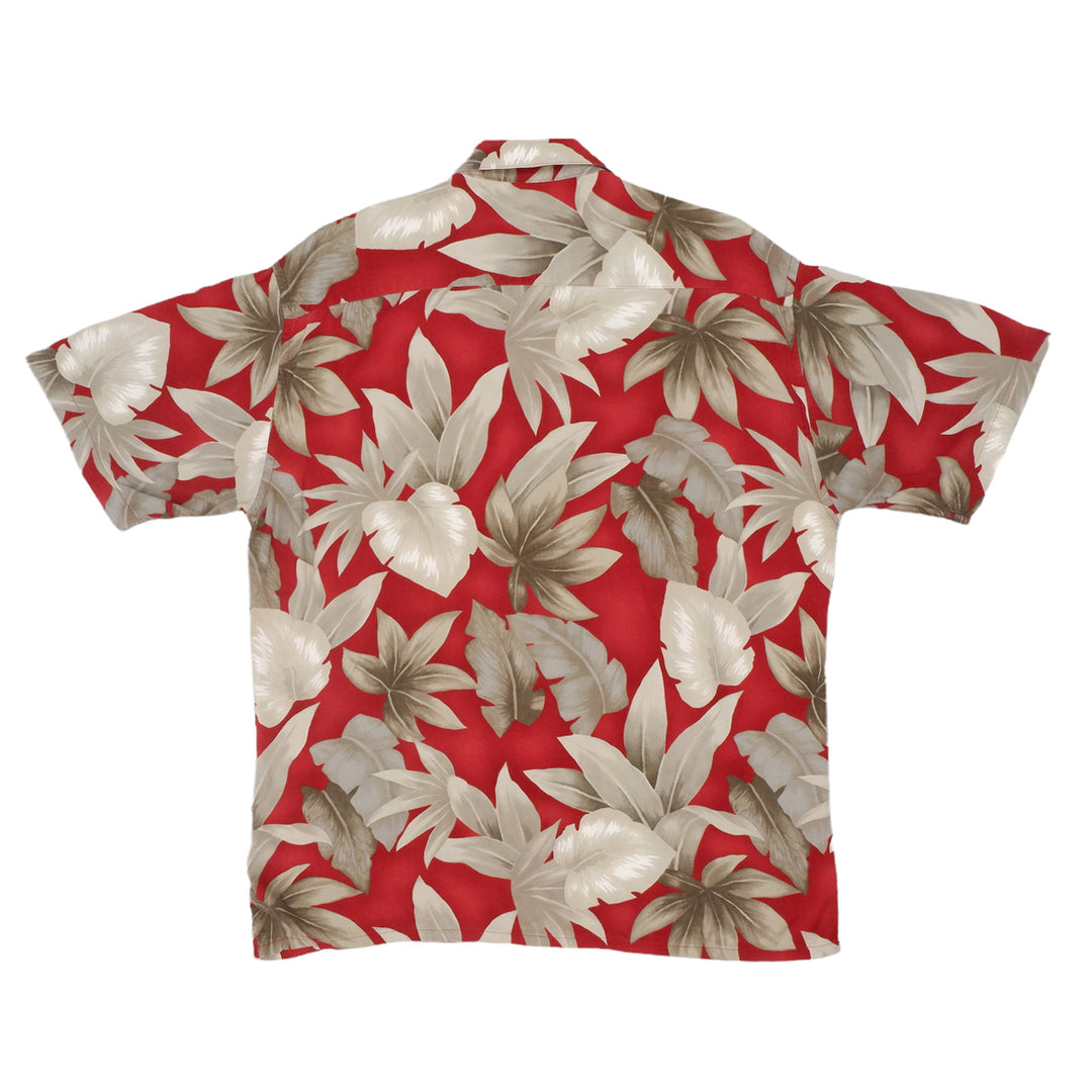 Mens Pierre Cardin Leaf Print Hawaiian Shirt