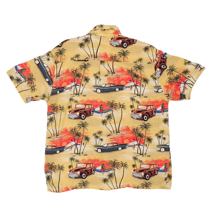 Mens North Crest Surf Print Hawaiian Shirt