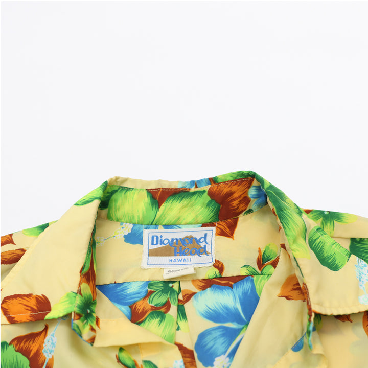 Diamond Head Hawaii Hibiscus Half Button VNTG Hawaiian Shirt