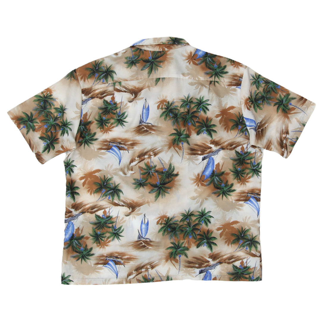 Kalena Fashions Palm Print Hawaiian Shirt