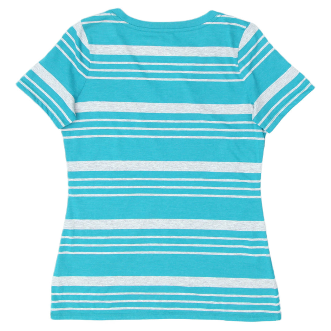 Ladies Mossimo Supply & Co. Stripe V-Neck T-Shirt