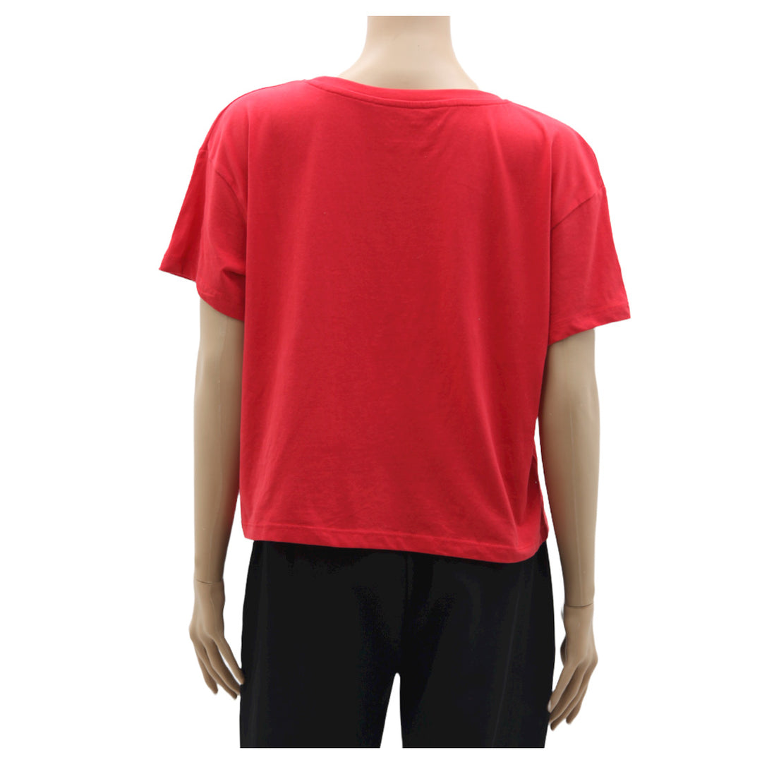 Ladies Aeropostale Red Crop T-Shirt