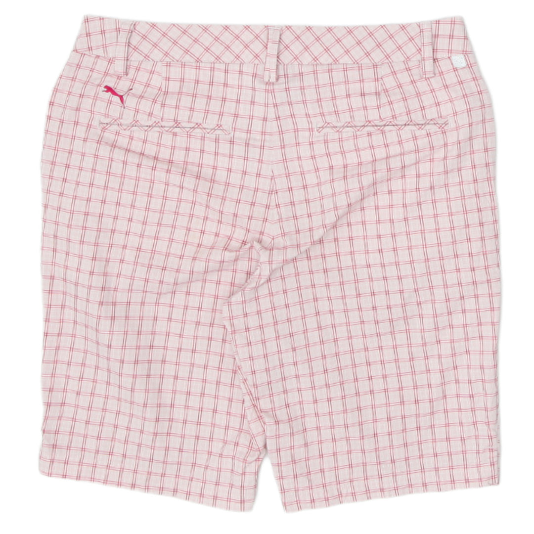 Ladies Puma Pink Checkered Shorts