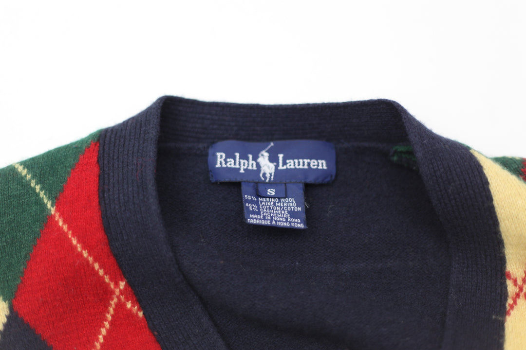 Vintage Ralph Lauren Argyle Sweater Cardigan