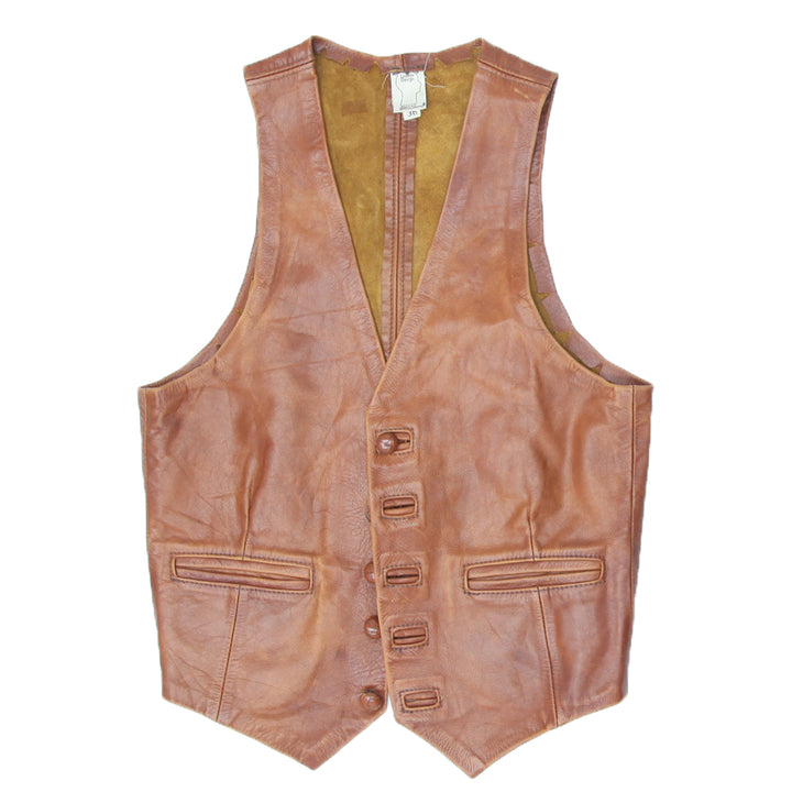 Vintage Brown Leather Vest