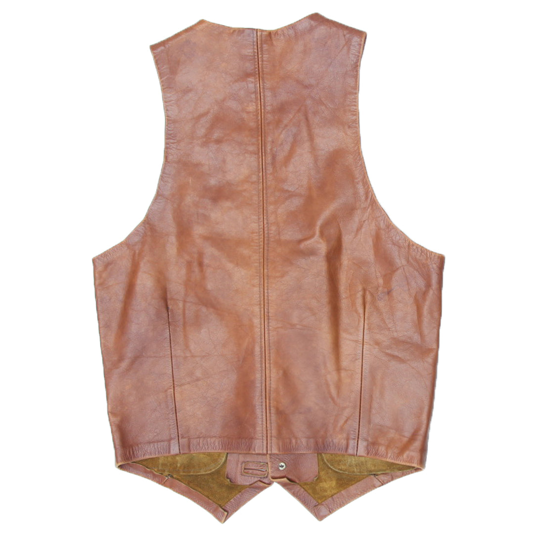Vintage Brown Leather Vest