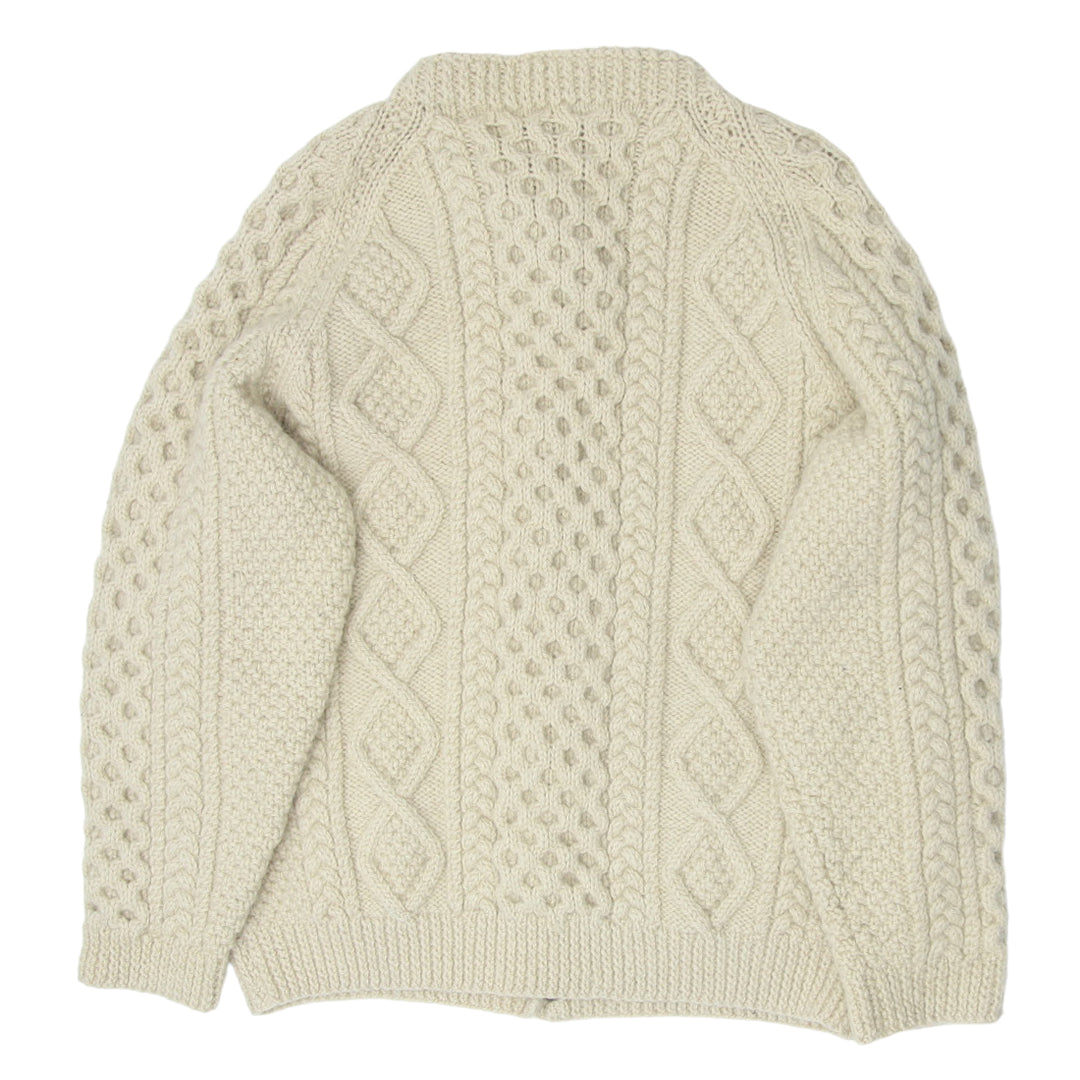 Vintage Blarney Woolen Mills Cable Knit Sweater Cardigan Ladies