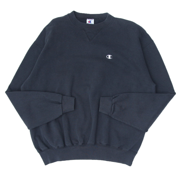 Vintage Champion Black Crewneck Sweatshirt Made in USA