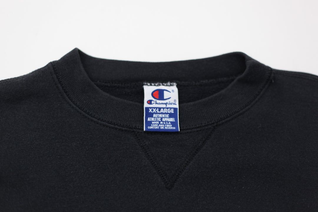 Vintage Champion Black Crewneck Sweatshirt Made in USA