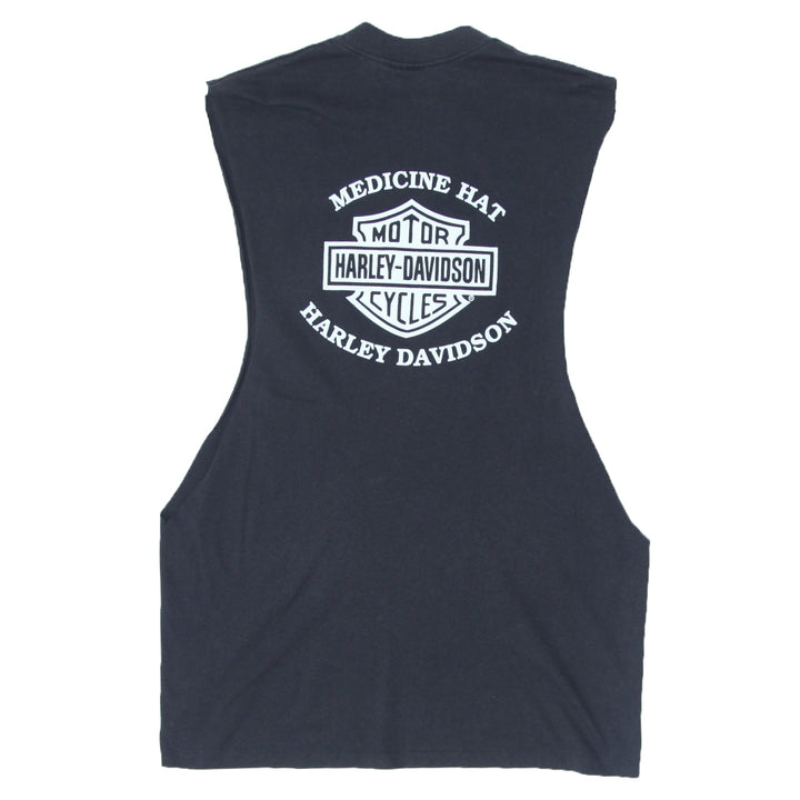 1990 Vintage 3d Emblem Harley Davidson Custom Tank T-Shirt Made in USA XL