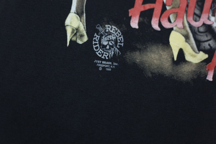 Vintage Just BrassRebel Rider Haulin'Ass T-Shirt Single Stitch Made in USA