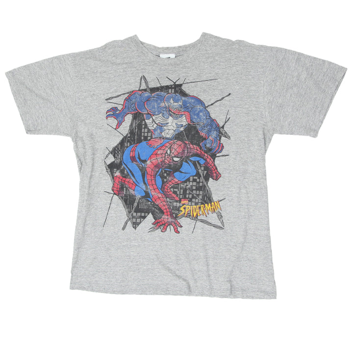 Vintage Marvel Comics Spiderman And Devil T-Shirt Gray Admit One XXL