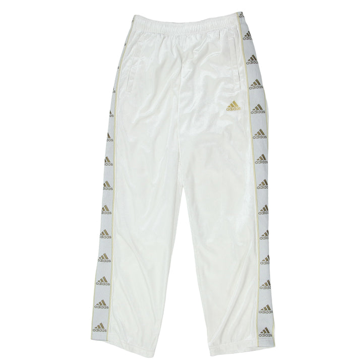 Mens Adidas White Velvet Track Pants