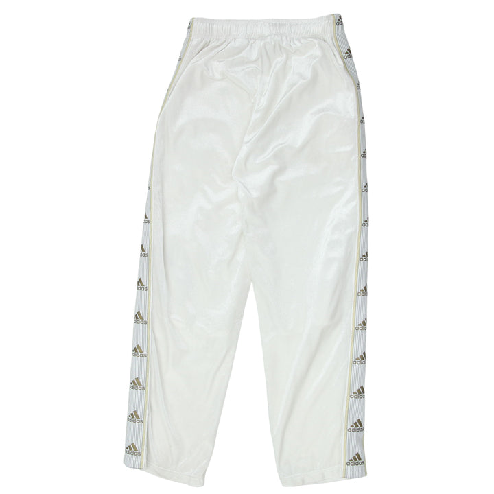 Mens Adidas White Velvet Track Pants