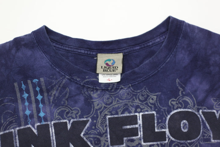 Vintage Pink Floyd Tie Dyed T-Shirt Liquid Blue L