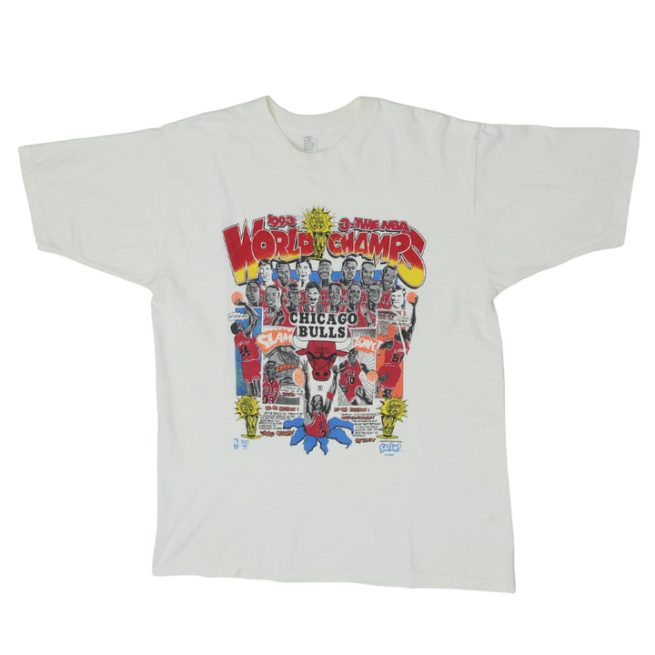 1993 Vintage Chicago Bulls 3X NBA World Champs T-Shirt S.Stitch Made in USA XL | Migration_T-Shirts UAENAT40 | Fashion Rerun