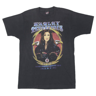 Vintage 1993 Harley Rendezvous 15th Year Anniversary Single Stitch T-Shirt | Migration_T-Shirts UAENAT40 | Fashion Rerun