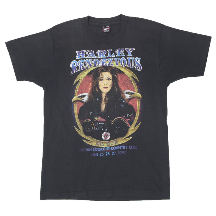 Vintage 1993 Harley Rendezvous 15th Year Anniversary Single Stitch T-Shirt