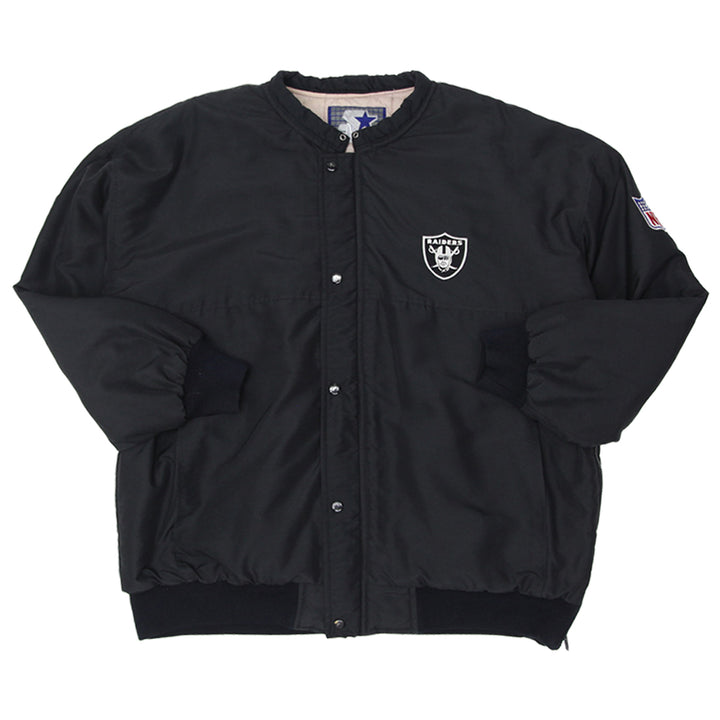 Mens Starter Oakland Riders Quilted Full Zip Jacket