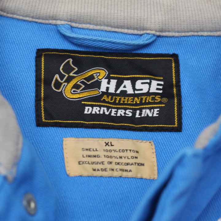 Vintage Chase Authentic Blue & Gray Rusty Wallace Miller Lite Racing Jacket