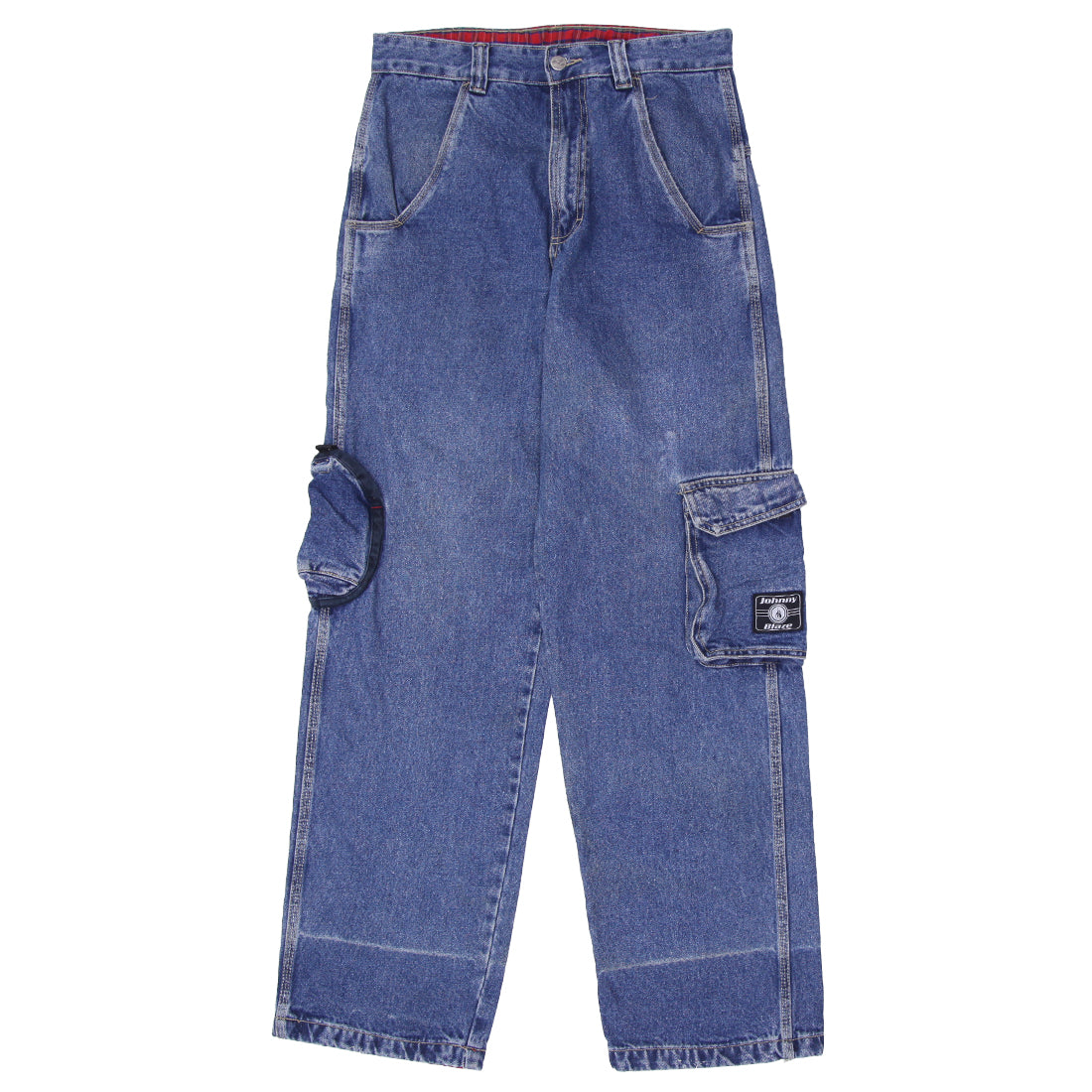 Shop Mens Y2K Johnny Blaze Skull Embroidered Cargo Jeans | Fashion