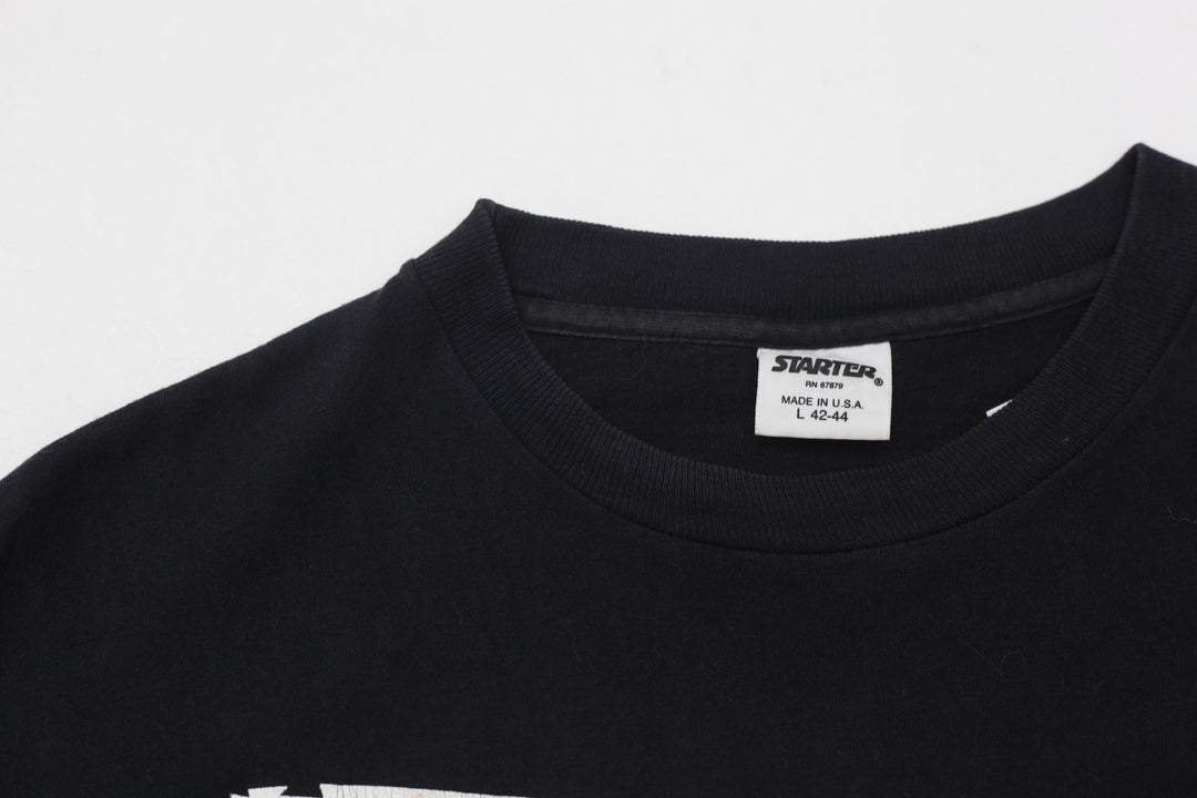 Vintage 1990 Starter Cleveland Browns T-Shirt-Single Stitch , Made In USA Black Size L - Fashion Rerun Vintage Migration_T-Shirt