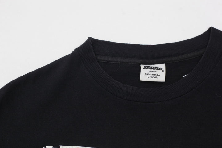 Vintage 1990 Starter Cleveland Browns T-Shirt-Single Stitch , Made In USA Black Size L - Fashion Rerun Vintage Migration_T-Shirt