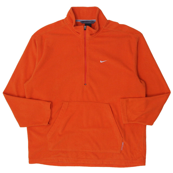 Vintage Embroidered Nike Logo Pullover Fleece Quarter Zip Jacket