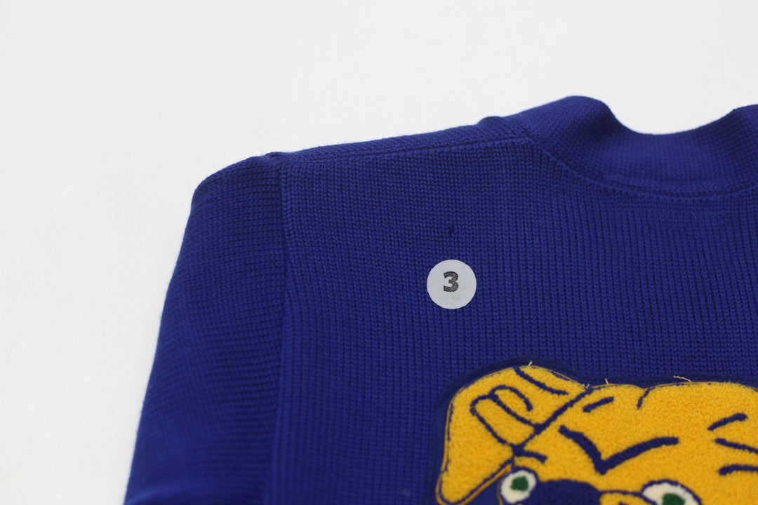 Vintage Ladies 1930s Winged Foot Varsity Wool Cardigan Sweater