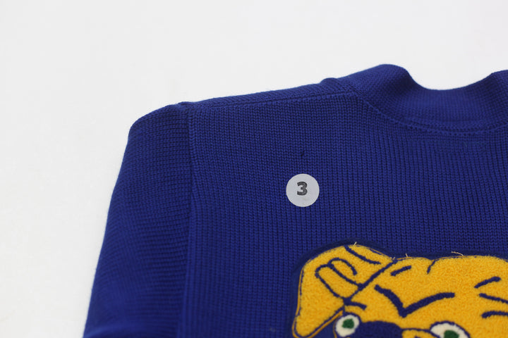 Vintage Ladies 1930s Winged Foot Varsity Wool Cardigan Sweater